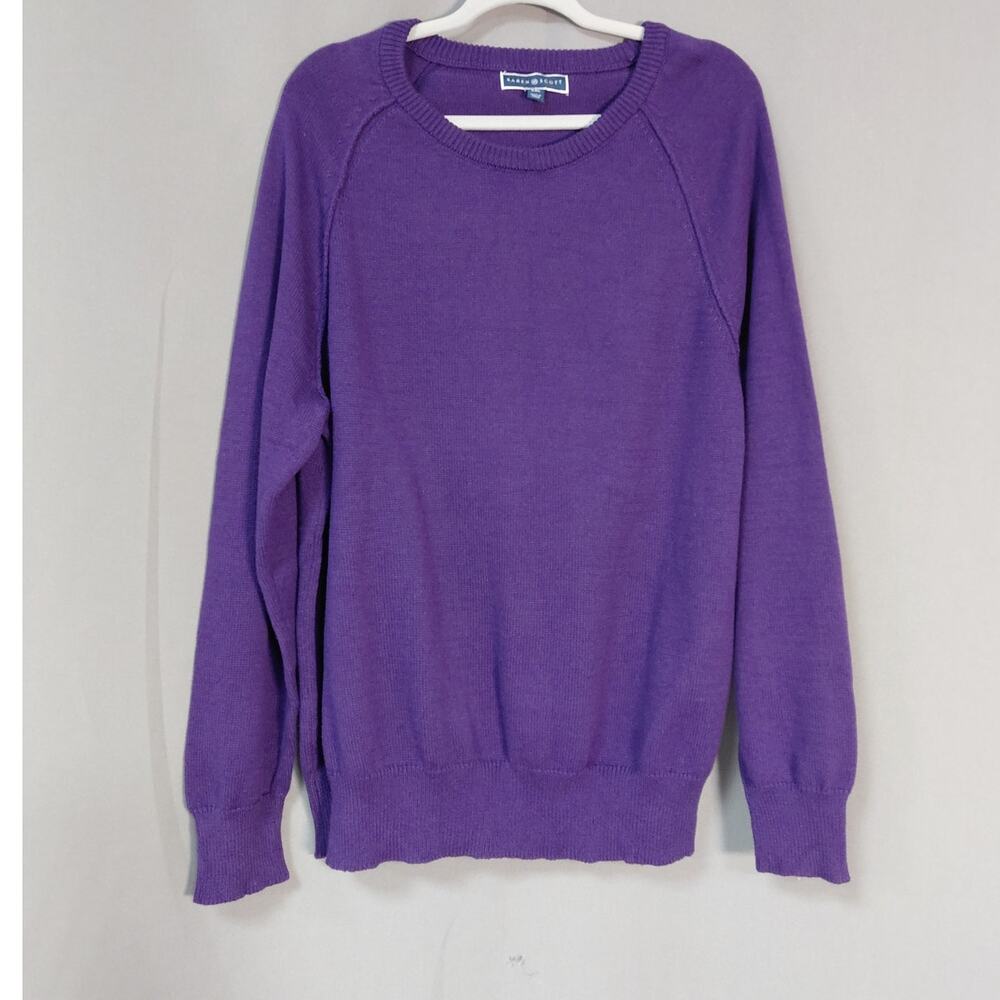 Karen Scott Purple Knit Pullover Sweater Women Size XXL